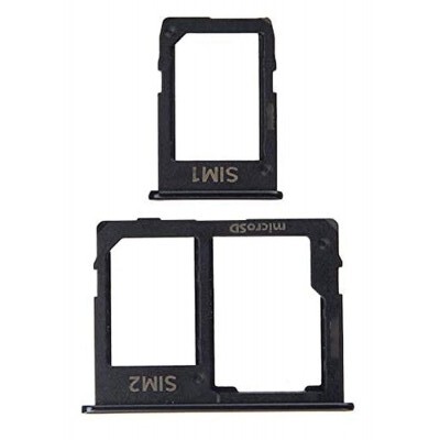 For Samsung Galaxy J4 Plus , J415 - Replacement SIM 2 & SD Card Tray Holder - Black