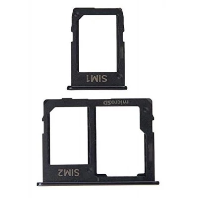 For Samsung Galaxy J4 Plus , J415 - Replacement SIM 2 & SD Card Tray Holder - Black