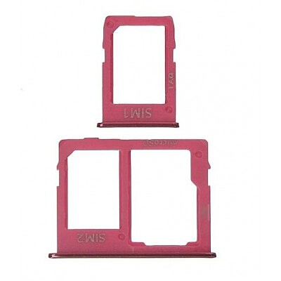 For Samsung Galaxy J4 Plus , J415 - Replacement SIM 2 & SD Card Tray Holder - Pink