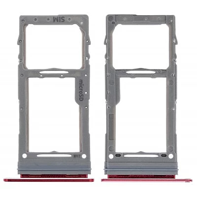 For Samsung Galaxy Note 10 Lite , N770 - Replacement SIM & SD Card Tray - Aura Red