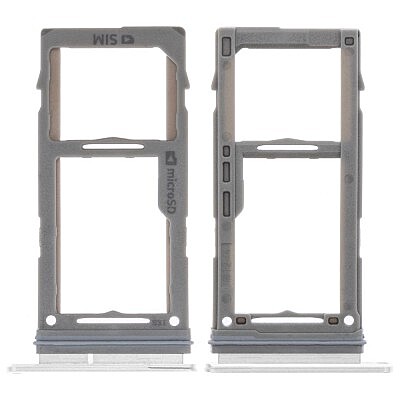 For Samsung Galaxy S10 Plus - Replacement Dual SIM , SIM & SD Card Tray - Silver