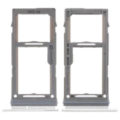 For Samsung Galaxy S10 Plus - Replacement Dual SIM , SIM & SD Card Tray - Silver