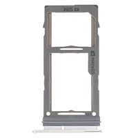 For Samsung Galaxy S10 Plus - Replacement Dual SIM , SIM & SD Card Tray - Silver