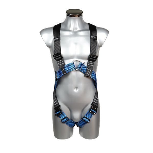 Skypro SP-100-QRB veiligheidsharnas – 2-punts, zwart/blauw