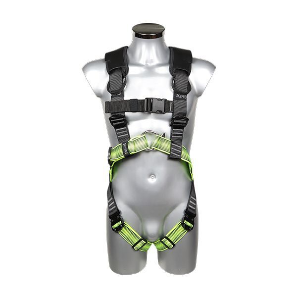 Veiligheidsharnas met 2 Bevestigingspunten SP-100-QRB-SCAFF – Zwart/Geel