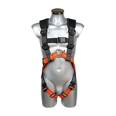 Veiligheidsharnas met 2 Bevestigingspunten SP-100-QRB-SCAFF – Zwart/Oranje
