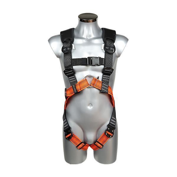 Veiligheidsharnas met 2 Bevestigingspunten SP-100-QRB-SCAFF – Zwart/Oranje