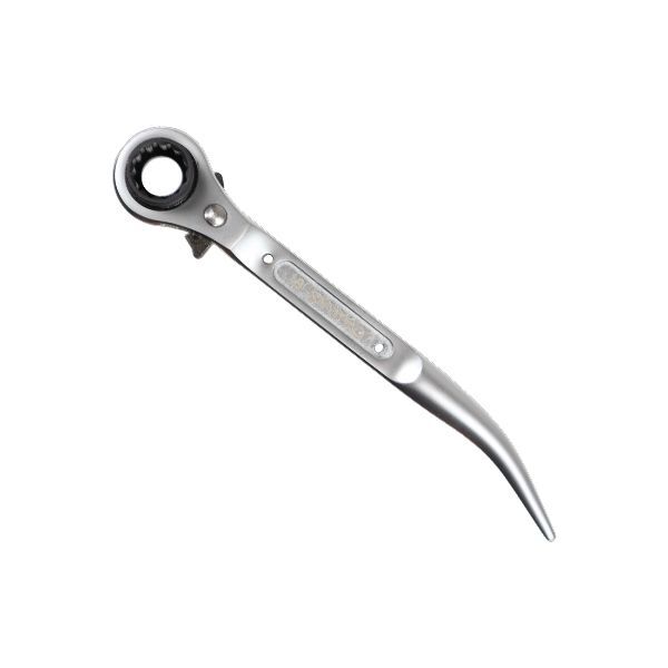 Skypro ratel-gebogen 19/22 mm – steigersleutel met grendel voor moeilijk bereikbare plekken