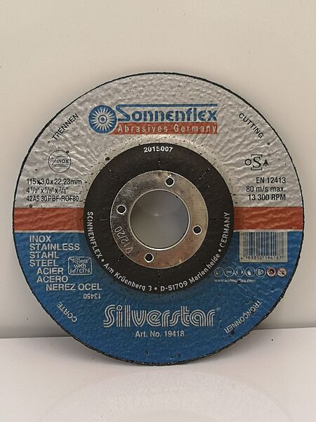 Sonnenflex 115mm Inox 3.0mm Cuttingg Disc