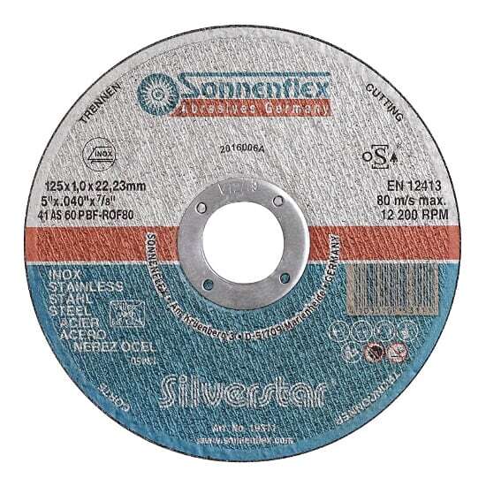 Sonnenflex 125mm Inox 1.0mm Slitting Disc