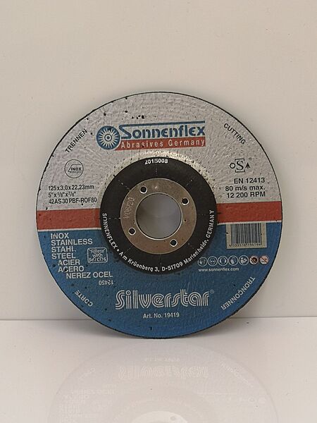 Sonnenflex 125mm Inox 3.0mm Slitting Disc