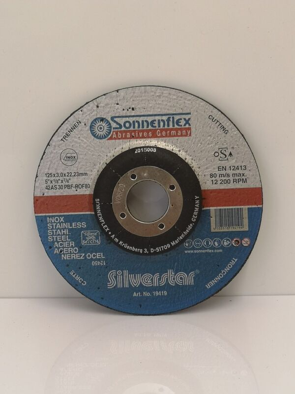 Sonnenflex 125mm Inox 3.0mm Slitting Disc