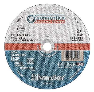 Sonnenflex Inox 230mm 1.9mm Slitting Disc