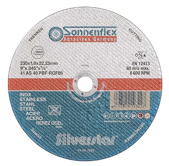 Sonnenflex Inox 230mm 1.9mm Slitting Disc