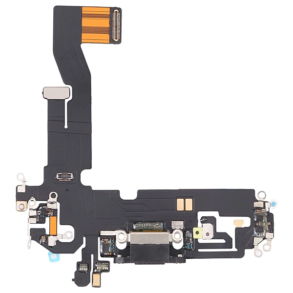 Genuine Apple iPhone 12 , 12 Pro - Replacement Charging Port Flex Cable With Microphone - Black - Original