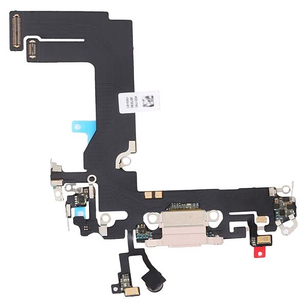 Replacement Charging Port Flex Flex Cable With Microphone - White - Apple iPhone 13 Mini