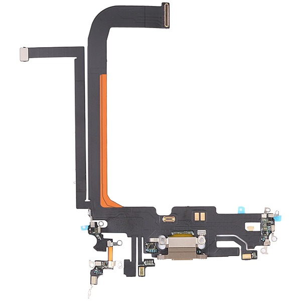 Replacement Charging Port Flex Flex Cable With Microphone - Gold - Apple iPhone 13 Pro Max