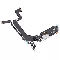 Genuine iPhone 14 Pro Max - Replacement Charging Port Flex Cable With Microphone - Original - Reclaimed - White