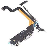 Genuine iPhone 14 Pro Max - Replacement Charging Port Flex Cable With Microphone - Original - Reclaimed - White