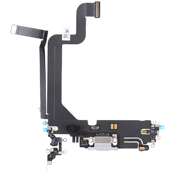 Genuine iPhone 14 Pro Max - Replacement Charging Port Flex Cable With Microphone - Original - Reclaimed - White