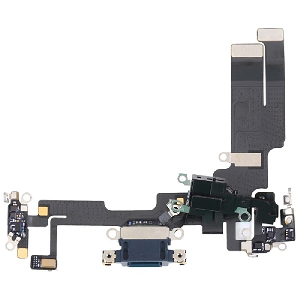 Genuine iPhone 14 - Replacement Charging Port Flex Cable With Microphone - Original - Reclaimed - Blue