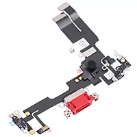 Genuine iPhone 14 - Replacement Charging Port Flex Cable With Microphone - Original - Reclaimed - Red