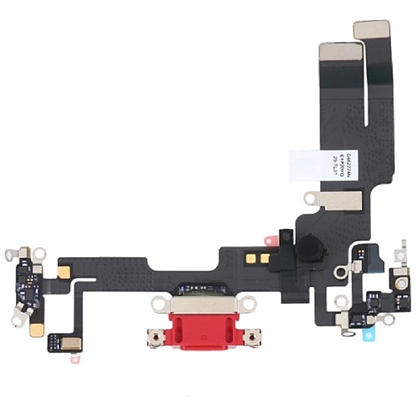Genuine iPhone 14 - Replacement Charging Port Flex Cable With Microphone - Original - Reclaimed - Red
