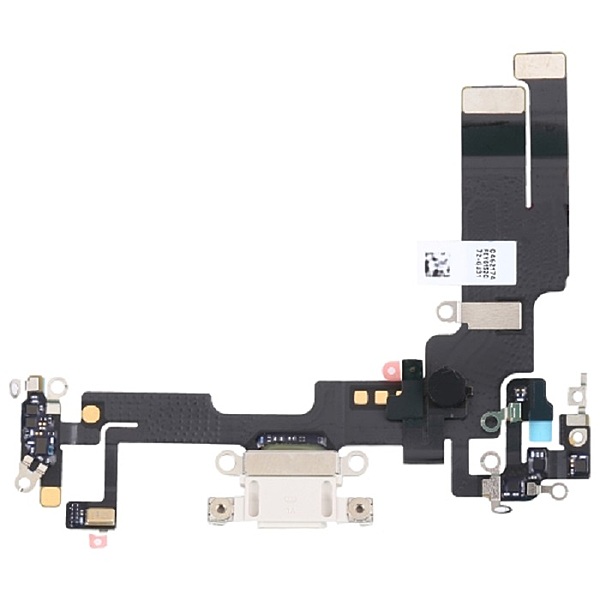 Genuine iPhone 14 - Replacement Charging Port Flex Cable With Microphone - Original - Reclaimed - White