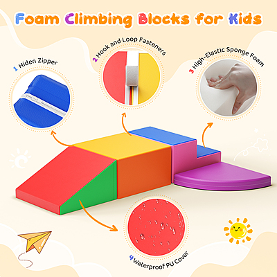 Големи меки модули за игра, Блокове от пяна - 4 броя Големи меки модули за игра, Блокове от пяна - 4 броя