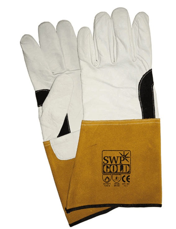 SWP Tig Gloves - 6" Gold Premium Goatskin