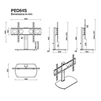 TTAP Swivel Table Top TV Stand - VESA 600x400 - 35 kg