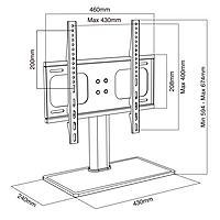 TTAP Fixxed Table Top TV Stand - VESA 400x400 - 30 kg