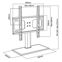 TTAP Fixxed Table Top TV Stand - VESA 400x400 - 30 kg