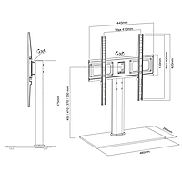TTAP Swivel Table Top TV Stand - VESA 400x400 - 30 kg