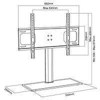 TTAP Fixxed Table Top TV Stand - VESA 600x400 - 30 kg