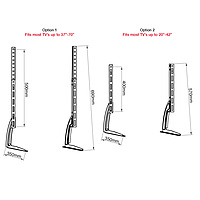 TTAP Universal TV Stand Legs - VESA x400 - 40 kg