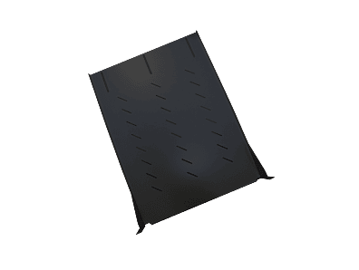 Tecnosteel 19" 2U Shelf 600mm, Max. 80kg - Black