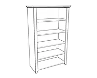 RUSTIK Staklena vitrina – niska