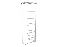 RUSTIK Staklena vitrina – visoka