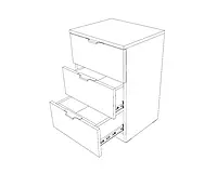 ELEGANCE LINE Noćni ormarić 3F