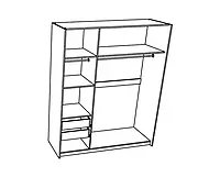 ELEGANCE LINE Američki plakar AP 180 O