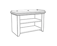 Predsoblje RUSTIK – Komoda sa jastučićem