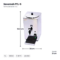 Medidas Savemah PTL-5: 28 x 31 x 54.5 cm