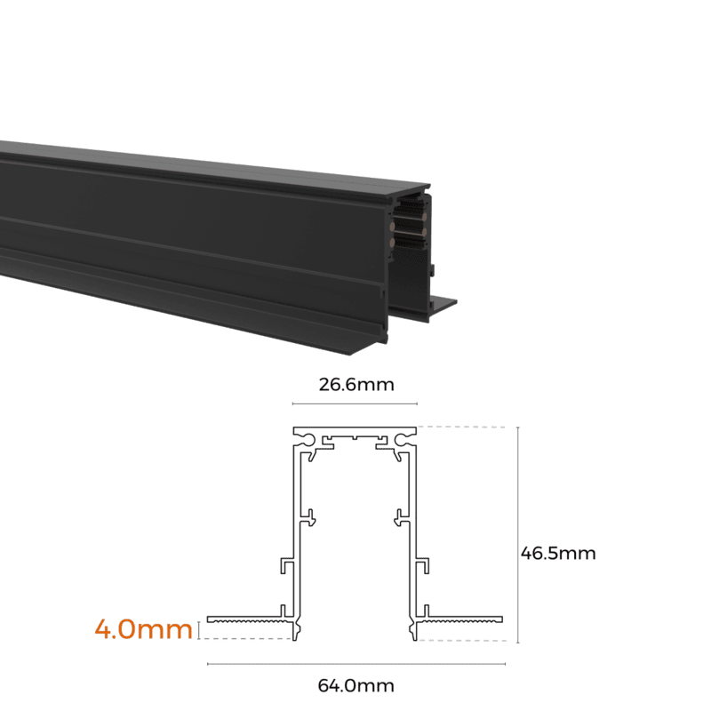 Magnitrack Recessed Trimless 2m 48V