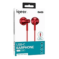 iGear Type C Metallic Handsfree Headphone - W52T Red