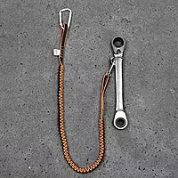 Black Bull Tool Lanyard zwart-oranje – ring-ring, maximale zichtbaarheid en zekerheid