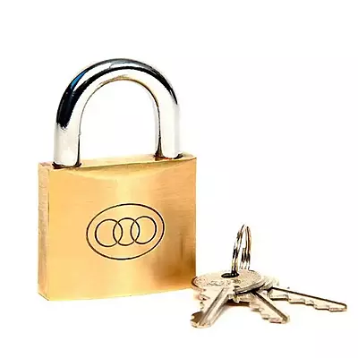 Tri-Circle 32mm Brass Padlock