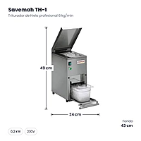 Triturador de hielo profesional 6 kg/min Savemah TH-1 – medidas