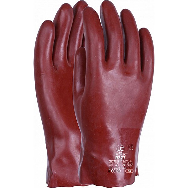 UCI Chemical Gauntlet Red PVC 11" (27CM)