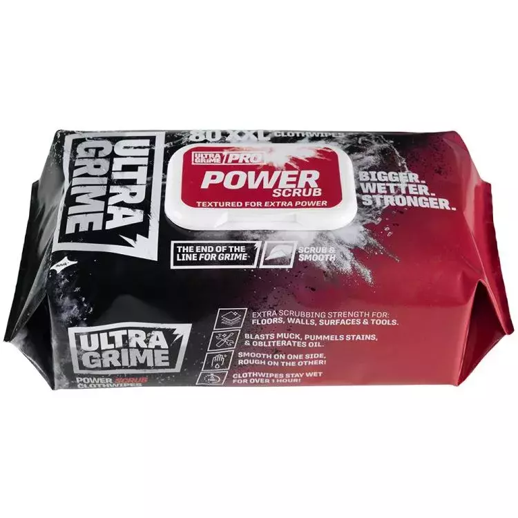 Ultragrime � Pro: Power Scrub (80 Wipes)